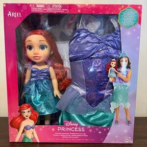 Disney's Princess Ariel 14 inch Doll with Matching Toddler Dress Up Outfit